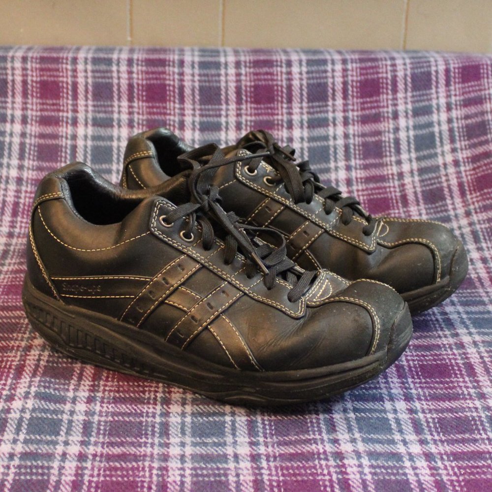 Skechers Shape-Ups Leather Upper Toning Walking Sneakers Women's Size 10